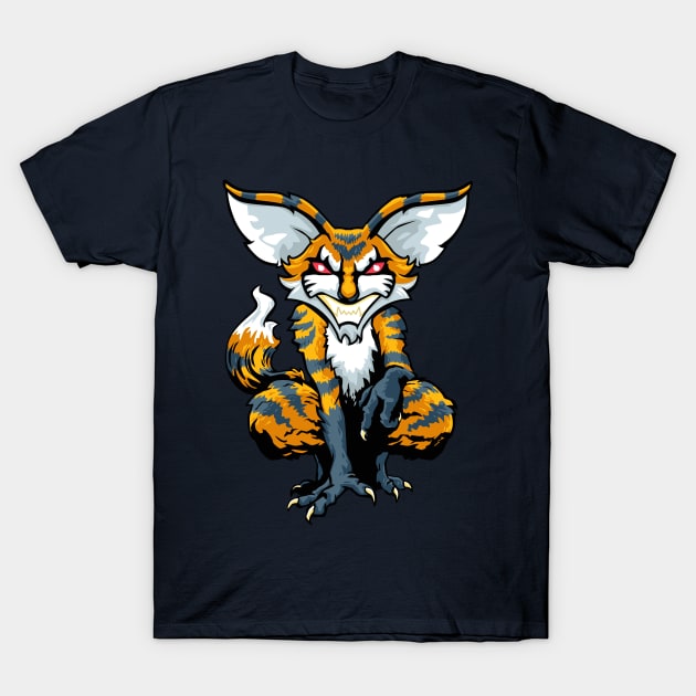 Gold Tiger Gremlin Fox T-Shirt by djkopet